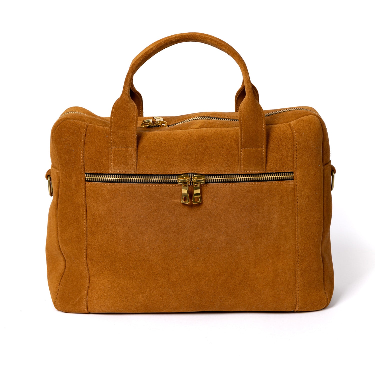 Business Bag "Vienna" made of Cognac Brown Goatskin - handmade